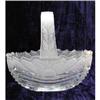 Image 1 : Clear and Frosted Glass Floral Basket w/Applied#2377879