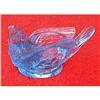 Image 1 : 1800s BLUE GLASS BIRD WITH CHERRY SALT CELLAR #2377891