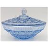 Image 1 : Ice Blue Depression Lidded Candy Dish #2378016