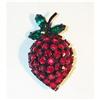 Image 1 : Warner Strawberry Brooch Garnet Color Stones  #2378092