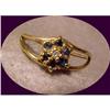 Dainty Diamond & Blue Sapphire Yellow Gold Ring#2378145
