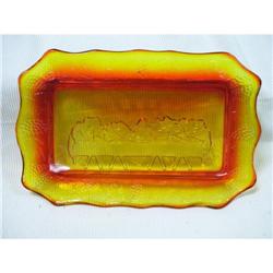 Early American Lord's Supper Tray  Amberina  #2378326