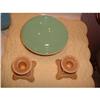 Image 1 : COWAN POTTERY 3 PIECE CONSOLE SET #2378436