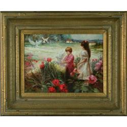 Girls Garden impressionist oil painting Raiden #2392548