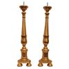 Image 1 : Pair of Gold Leafed Italian Candlesticks #2392625