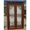 Image 1 : Beautiful double entry door with wrought iron #2392707