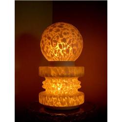 ART DECO DESIGN DECORATED GLASS LAMP #2392847