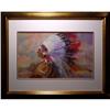 Image 1 : ORIG WATERCOLOR PORTRAIT INDIAN CHIEF #2392848