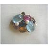 Image 1 : VINTAGE 1 3/4" MULTI-GEM NECKLACE CLASP #2392905
