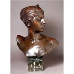 EXQUISITE GORGEOUS BUST OF DIANE  BRONZE #2393005