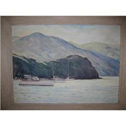 Ocean Scene signed T. Paddock oil painting!  #2393016
