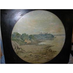 Antique painting on black Marble J T PARRY !  #2393023