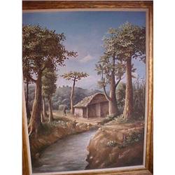 Haitian Painting by Erns Jean Louis 30"x40" #2393095