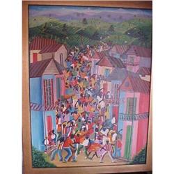 Haitian Painting by Inatace Alphonse 30"x40" #2393098