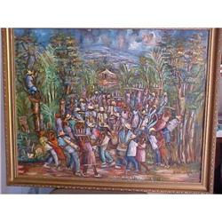 Haitian Painting by Guerda Louizor 24"x 30" #2393100