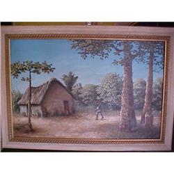 Haitian Painting by Erns Jean Louis 20"x30" #2393103