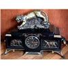 Image 1 : French Egyptian Revival Mantle Clock Big Cat #2393211