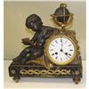 Image 1 : 19c French Dore Metal Cherub Mantle Clock #2393260