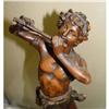 Image 1 : 19c French Spelter Flute Player Pan Sculpture #2393294