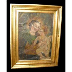 16c Jan Mostaert Madonna Child Oil Tin Painting#2393297