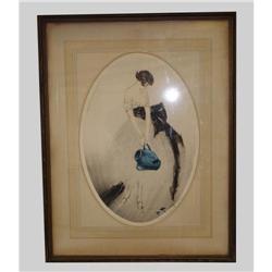 Louis Icart 1888-1950 Broken Jug Color Etching #2393298