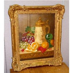 Fruit Wine Still Life British Oil Painting Bale#2393300