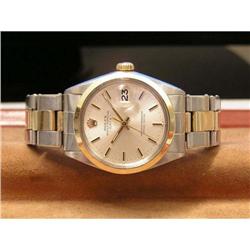 Rolex 14kt SS Oyster Perpetual Date Watch Men's#2393329