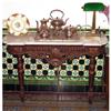 Image 1 : French Gilt carved wood console table marble #2393429