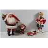 Image 1 : 1960'S FLOCKED FLYING SANTA & CLAYMATION SKATER
