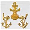 Image 1 : BRASS SHIP BELL & 2 BRASS SHIP HOOKS