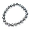 Image 1 : #271-NATURAL BLACK OBSIDAN BEAD BRACELET