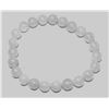 Image 1 : #370-NATURAL ROSE QOURTZ BEAD BRACELET 7.5"