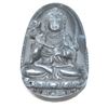 Image 1 : #168-NATURAL BLACK OBSIDANT BUDDIST  PENDANT