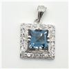 Image 1 : SV6-79 SILVER BLUE TOPAZ CZ(2.1CT) PENDANT