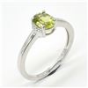 Image 2 : SV6-78 SILVER PERIDOT(0.6CT) RING