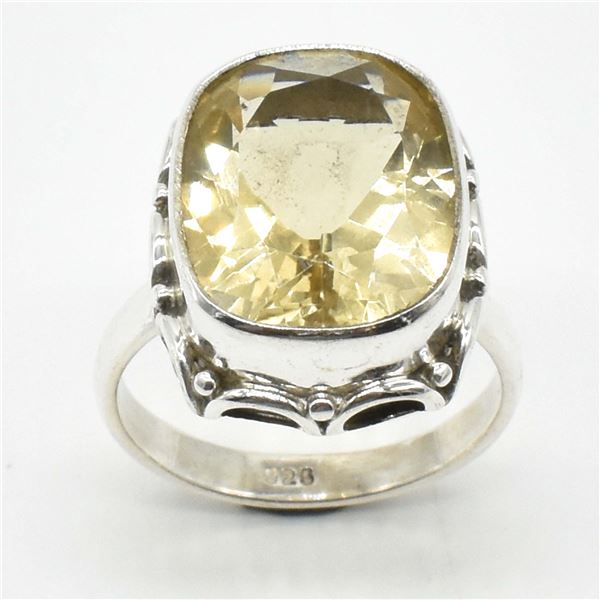 SV6-62 SILVER CITRINE(9.2CT) RING