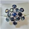 Image 1 : BZ604-55 SILVER SAPPHIRE RING