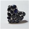 Image 2 : BZ604-63 SILVER SAPPHIRE RING