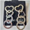 BZ604-99 SILVER HEART 5.2G EARRINGS