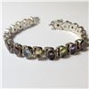 Image 1 : BZ604-91 SILVER MULTI GENUINE GEMSTONE 7.5" BRACE