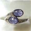 Image 1 : BZ604-61 SILVER TANZANITE RING