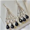 Image 2 : BZ604-92 14K  BLACK ONYX(5.6CT) EARRINGS