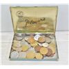 Image 1 : COIN COLLECTION - TIN PLAYER'S BOX FILLED WITH