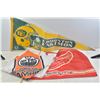 Image 1 : BOX W/ OILERS, ESKIMOS, RED WINGS BANNERS & MORE