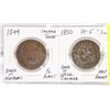 Image 1 : 1844 MONTREAL & 1850 UPPER CANADA 1/2 PENNIES