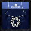 Image 1 : .925 SILVER BOX-LINK NECKLACE WITH SWAROVSKI
