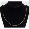 Image 2 : 10 KT GOLD BOX-LINK NECKLACE - 18 INCHES LONG