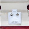 Image 2 : BZ601-33) 14 KT WHITE GOLD DIAMOND STUD EARRINGS.