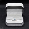 Image 1 : BZ601-26) 10KT WHITE GOLD BLUE DIAMOND RING SIZE 6.5