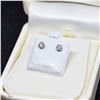 Image 2 : BZ601-14) 14KT WHITE GOLD DIAMOND STUD EARRINGS